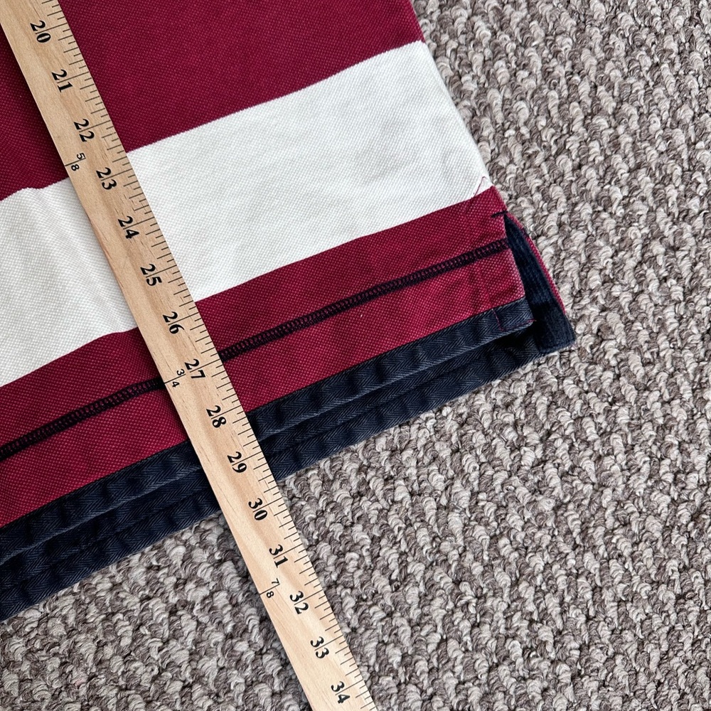 Fat Face Airlie Red White Stripe Americana Rugby Pullover Quarter Zip Men’s M - Picture 7 of 7